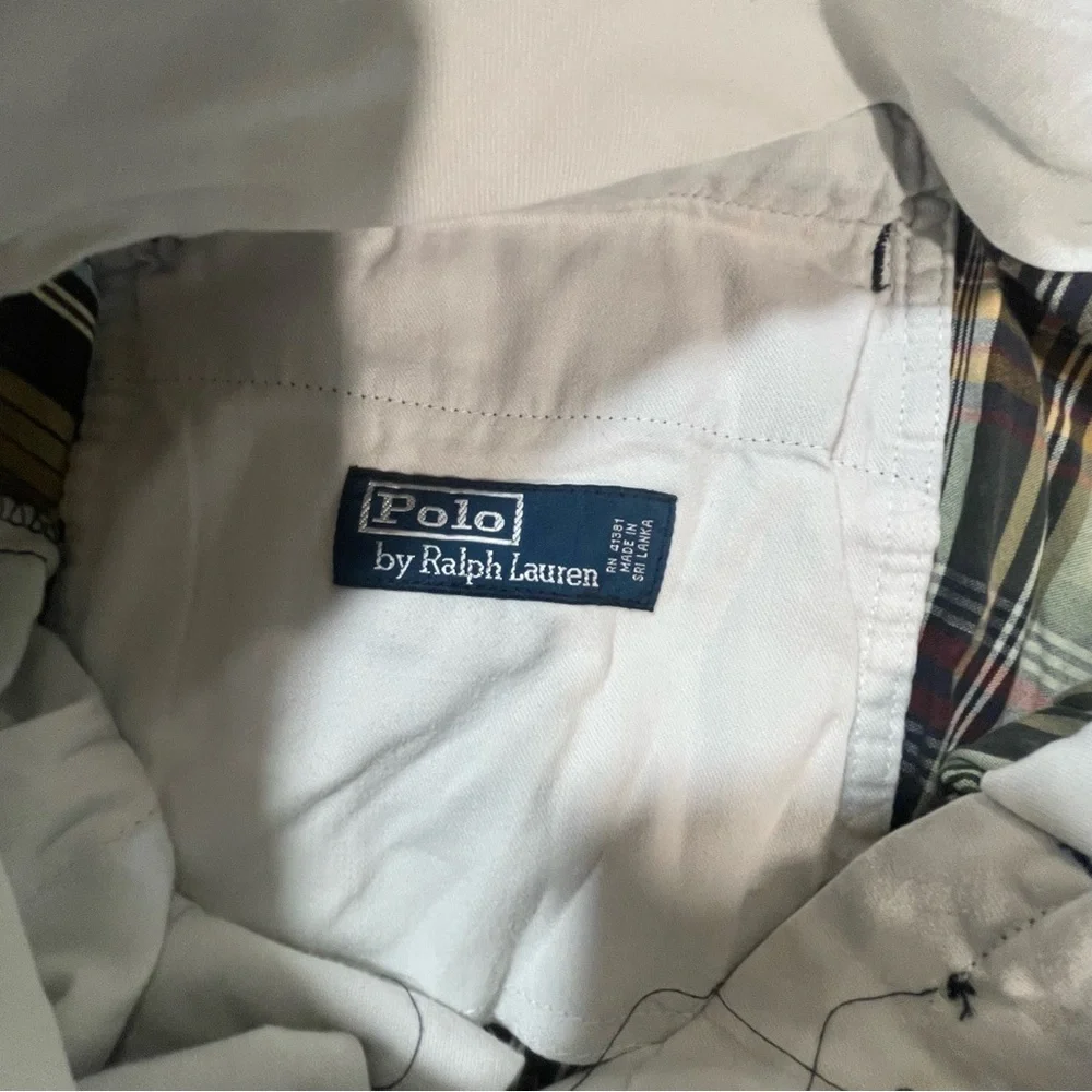 Polo by Ralph Lauren Mens Plaid‎ Green Navy Madras Shorts Size 44B